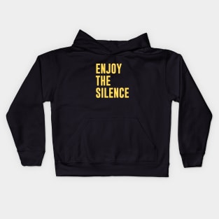 Enjoy The Silence, big, mustard Kids Hoodie